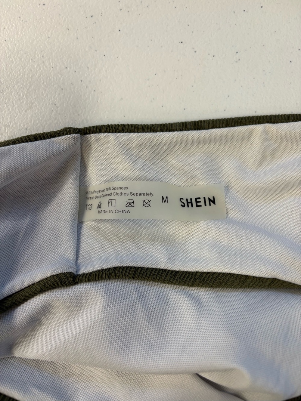 SHEIN Olive Ribbed Two-Piece Bikini Set - Picture 3 of 3